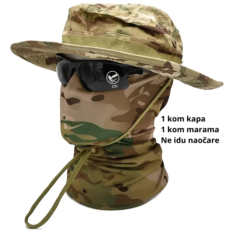 Taktička kapa sa maramom – Kamuflažni set (2 u 1)