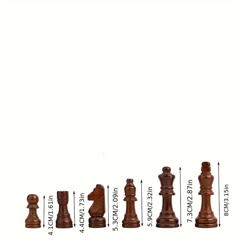 Dimenzije svake šahovske figure u kompletu