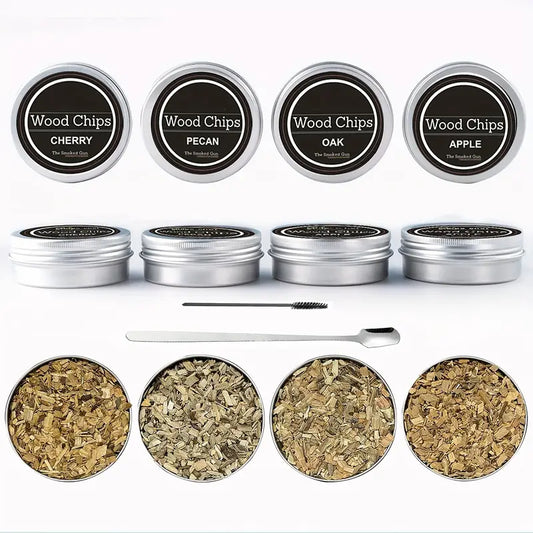 Set drvenih ljuspica u limenkama – Cherry, Pecan, Oak, Apple