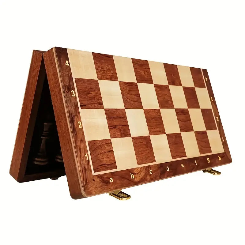 Drveni Šah Set – Sklopivi Dizajn sa Figuricama (39x39cm)