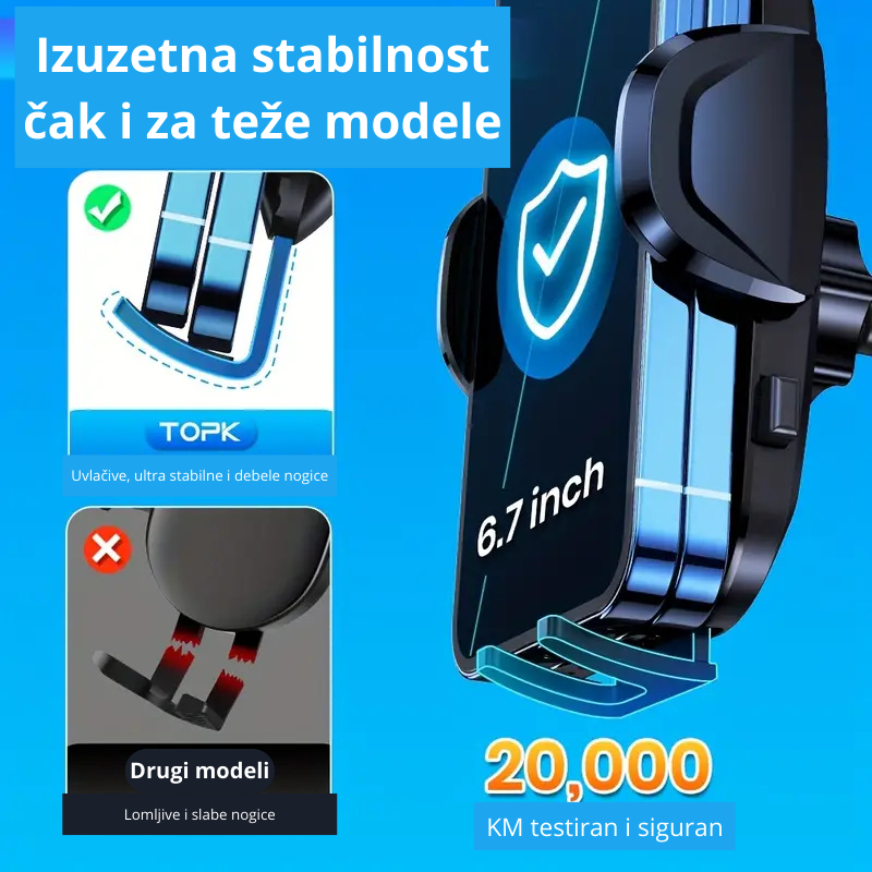 TOPK Auto Nosač za Telefon – Stabilnost, Brzina i Fleksibilnost!