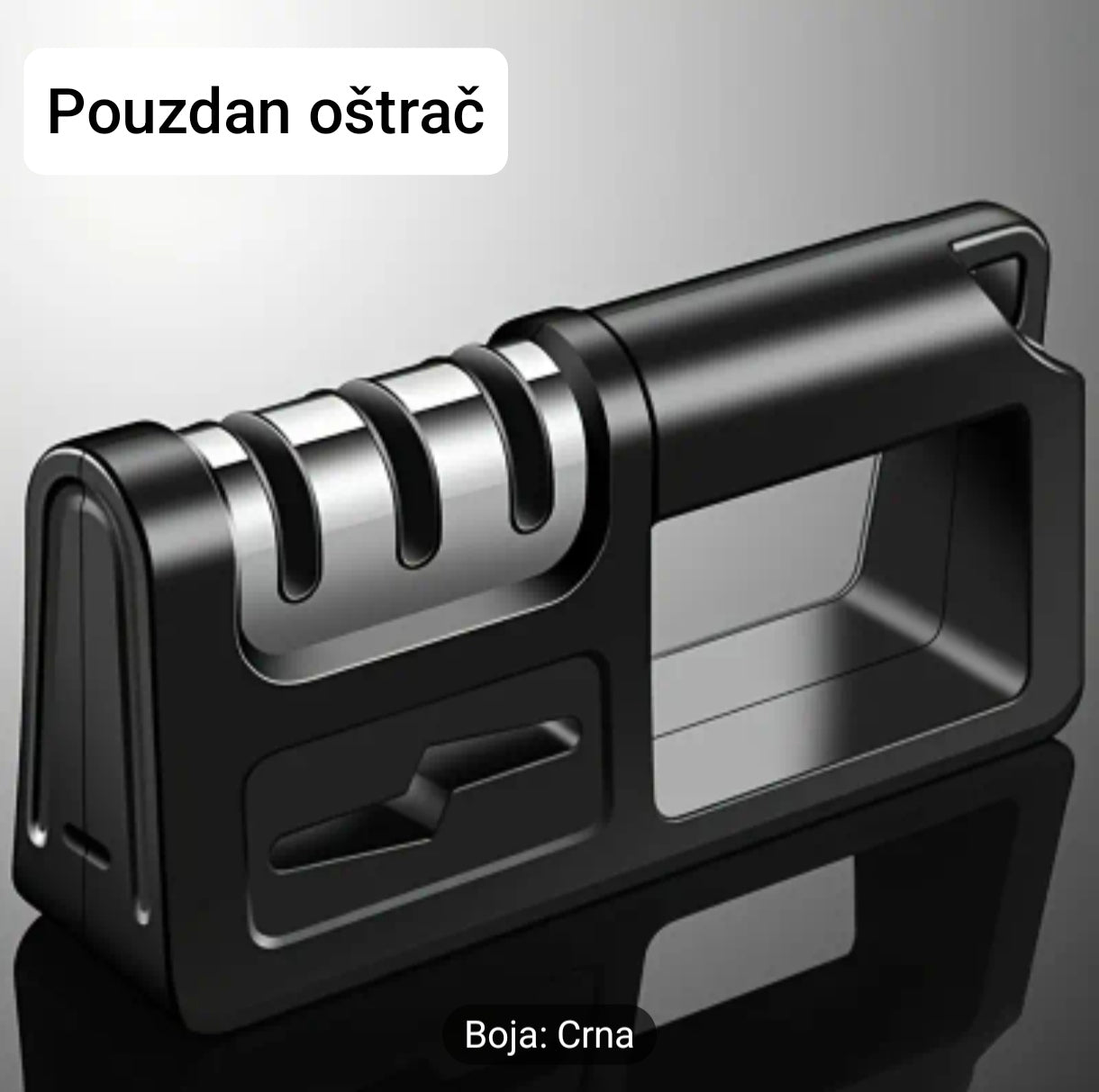 Oštrenje noža pomoću multifunkcionalnog oštrača – kuhinjski dodatak