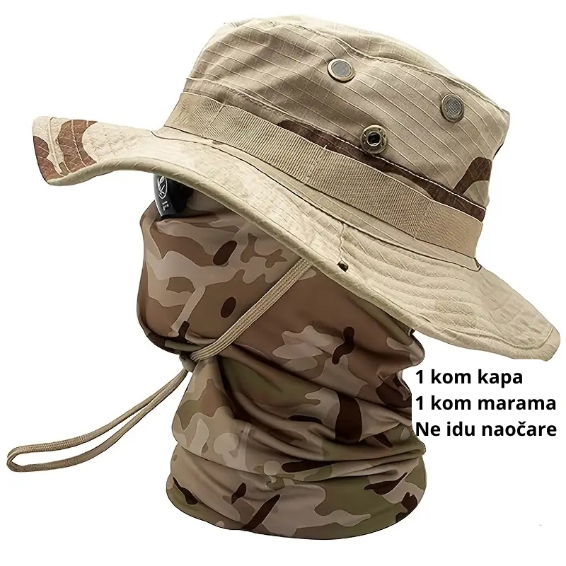 Taktička kapa sa maramom – Kamuflažni set (2 u 1)