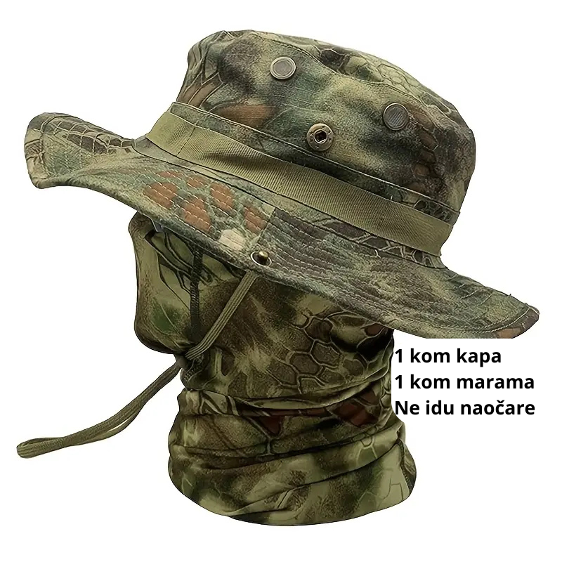 Taktička kapa sa maramom – Kamuflažni set (2 u 1)