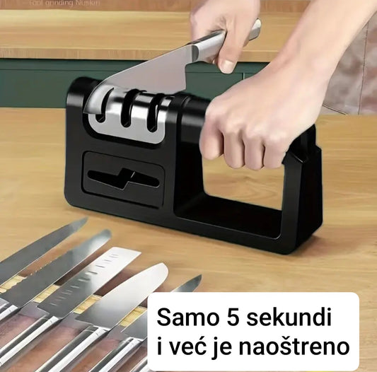 Multifunkcionalni oštrač za noževe i makaze – kuhinjski alat za precizno oštrenje