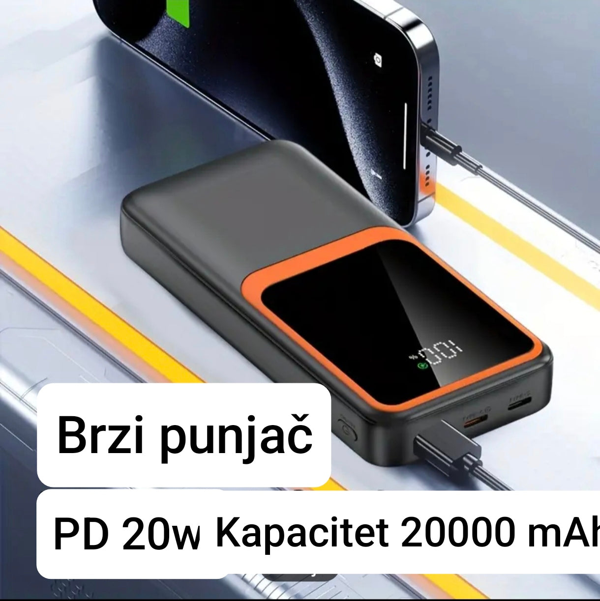 Punjač za telefon 20.000 mAh – dugotrajna baterija u pokretu