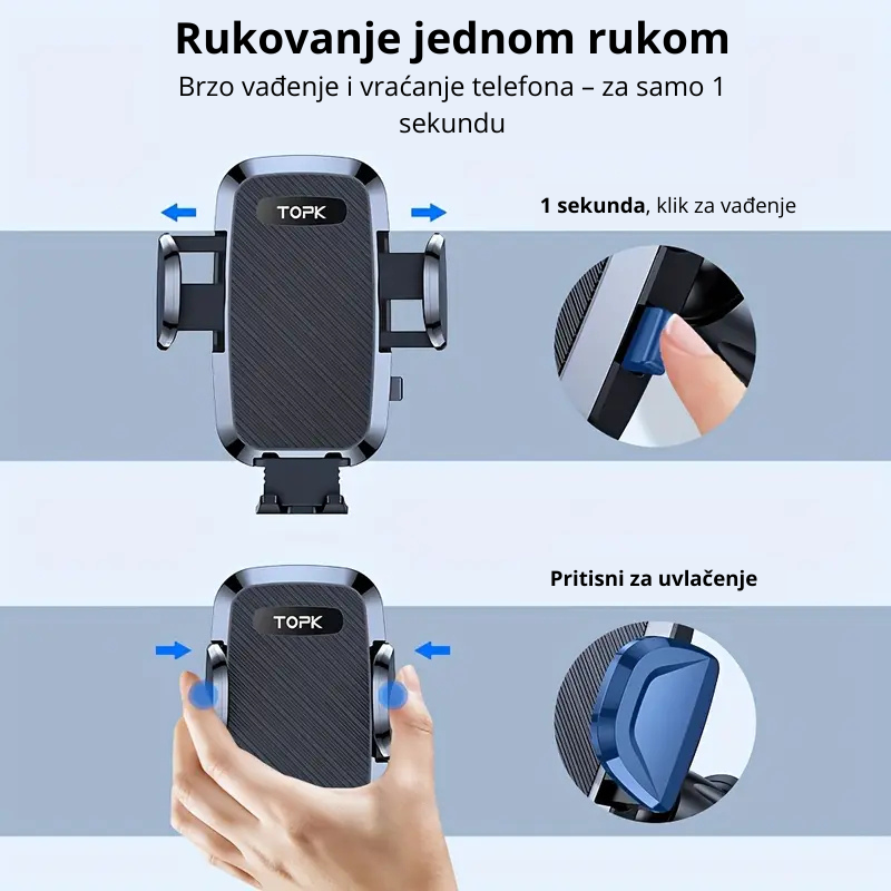 Rukovanje jednom rukom – jednostavno vađenje i uvlačenje telefona