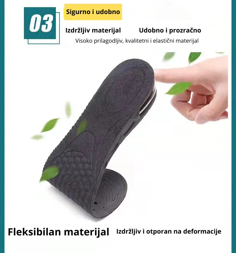Višeslojni ulošci za obuću – manualno podešavanje visine po želji