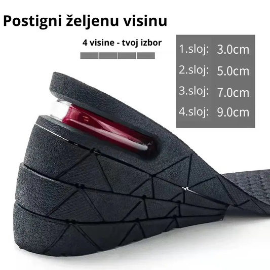 Ulošci za povećanje visine – podesiva visina od 3,5 do 9 cm