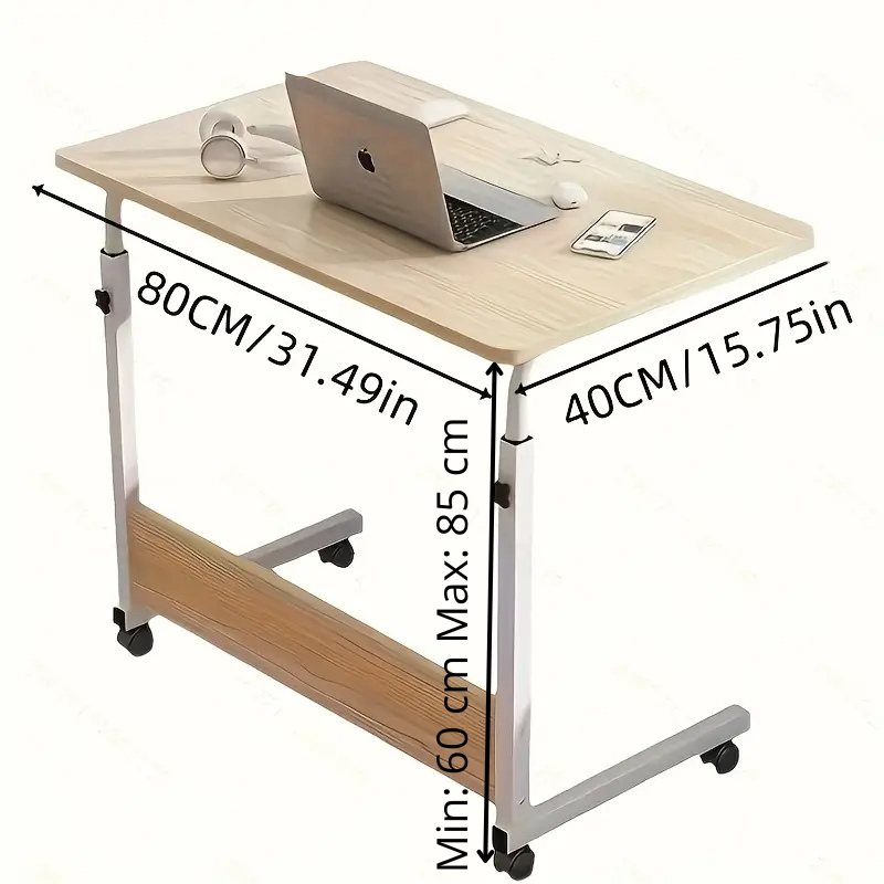 Sto za laptop sa merama – dimenzije 80x40 cm, visina podesiva od 60 do 85 cm