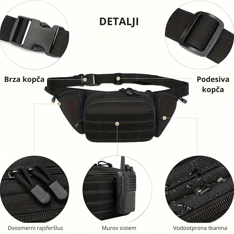 Taktička torbica za struk (Unisex)