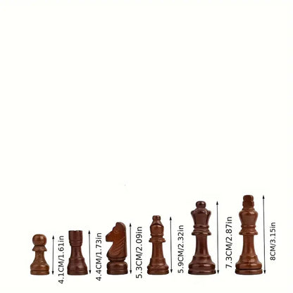 Dimenzije svake šahovske figure u kompletu